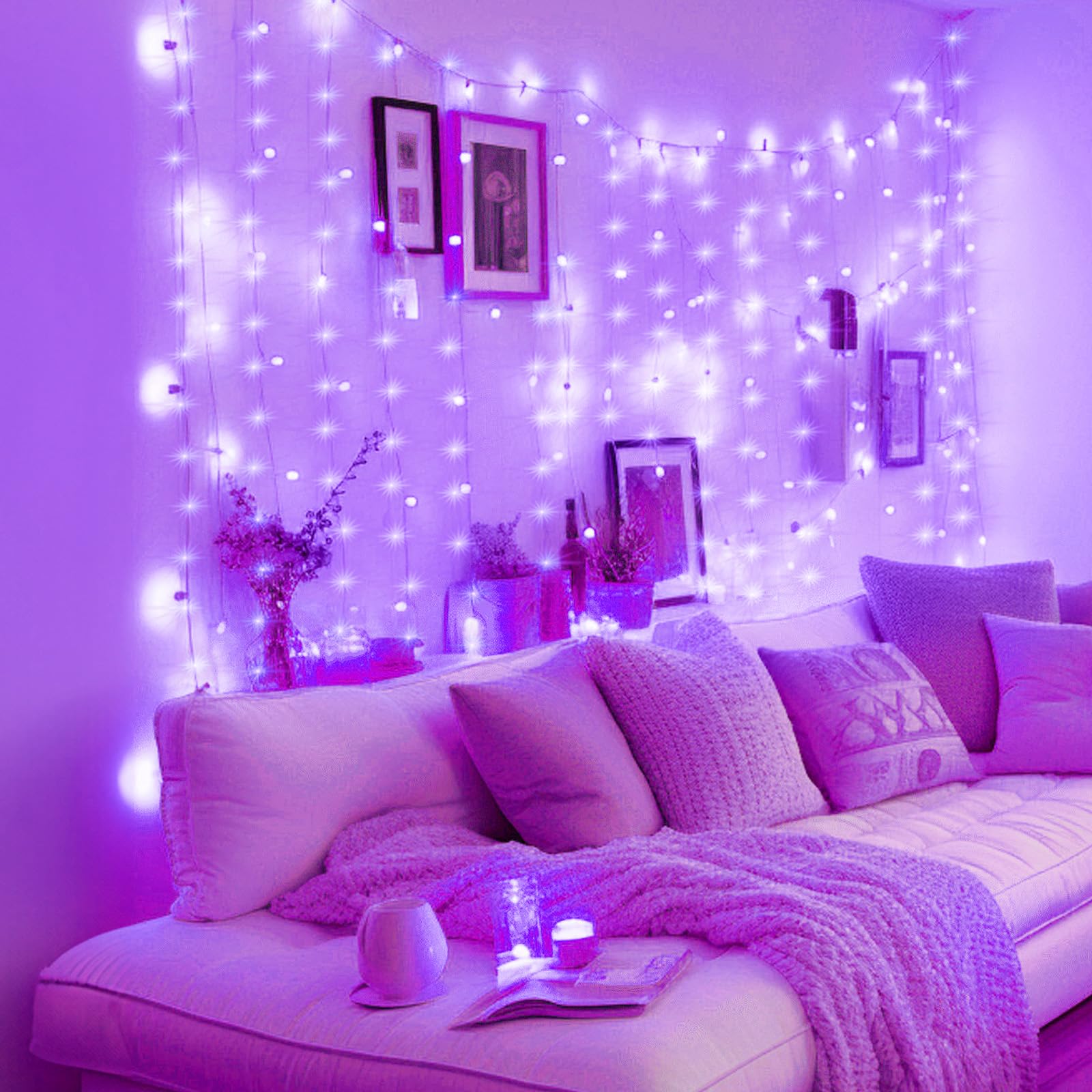 Minetom 300 LED Dimmable Fairy Curtain Lights - Decor by Handbags Specialist Headquarter | Available at Handbags Specialist Headquarter