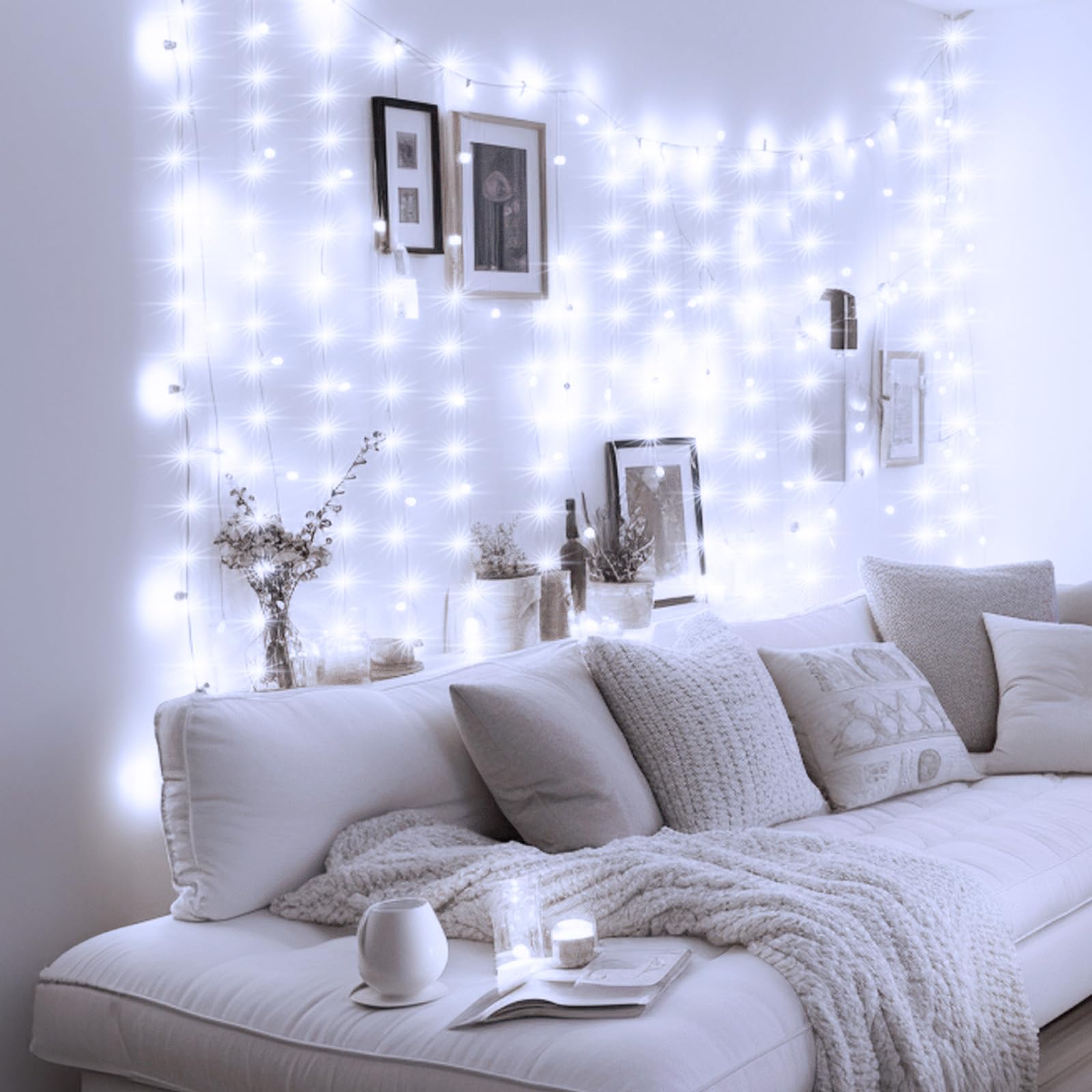 Minetom 300 LED Dimmable Fairy Curtain Lights - Decor by Handbags Specialist Headquarter | Available at Handbags Specialist Headquarter