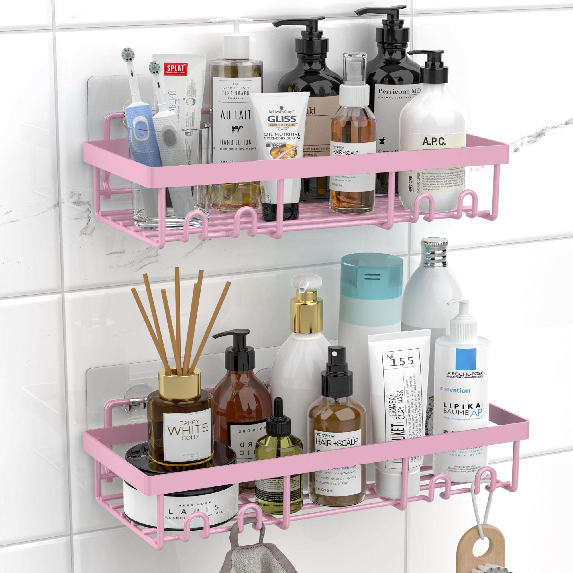 Moforoco Adhesive Shower Caddy Shelf Organizer - Decor by Handbags Specialist Headquarter | Available at Handbags Specialist Headquarter