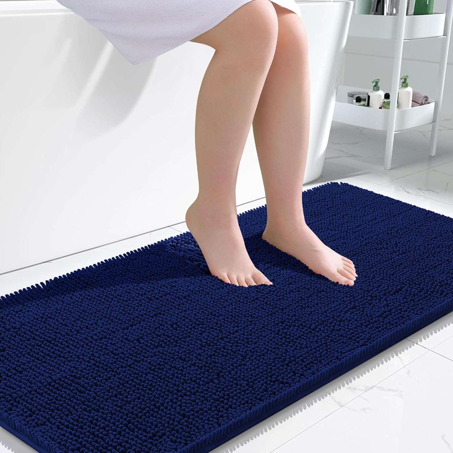 OLANLY Luxe Chenille Bath Mat - Quick Dry & Soft - Decor by Handbags Specialist Headquarter | Available at Handbags Specialist Headquarter
