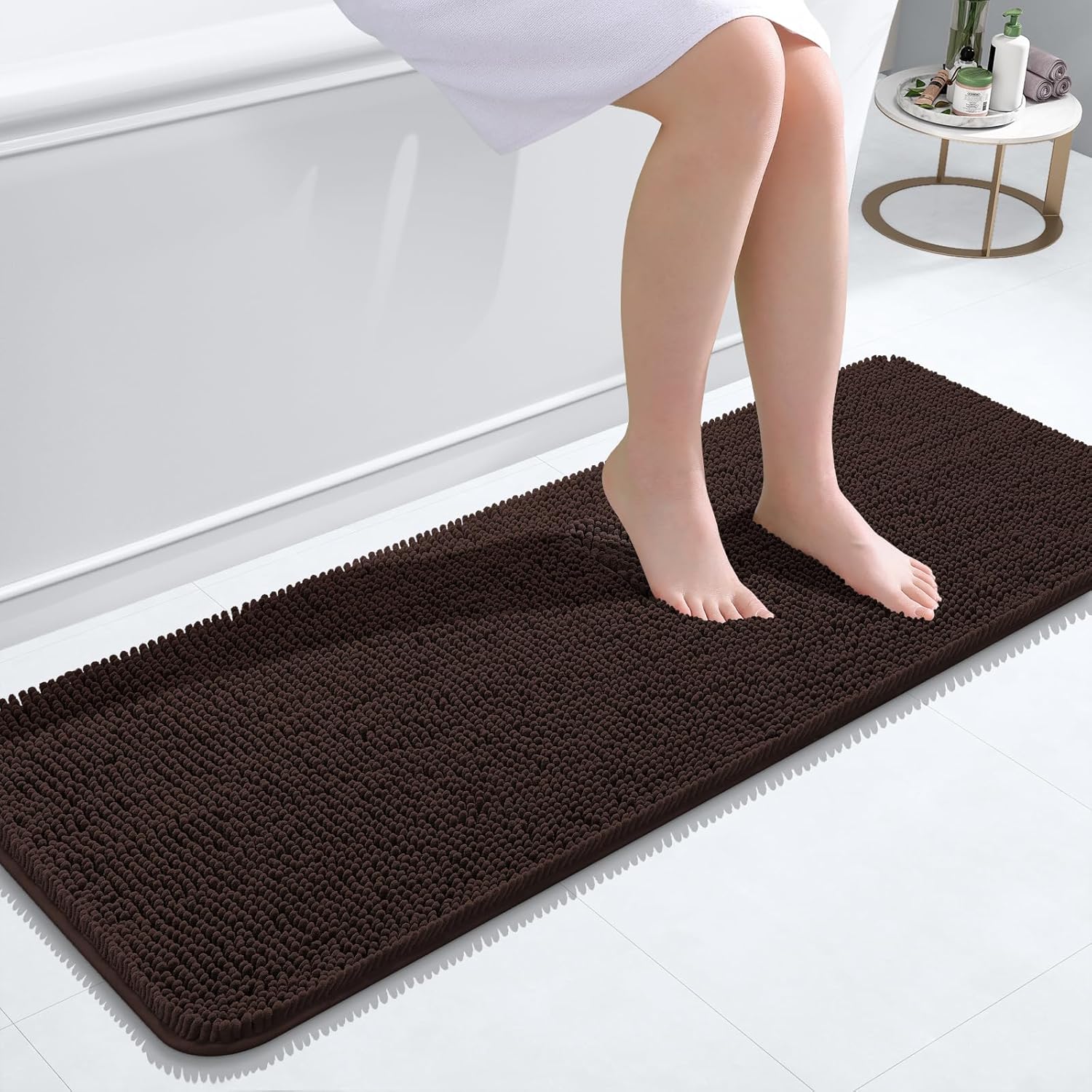 OLANLY Luxe Chenille Bath Mat - Quick Dry & Soft - Decor by Handbags Specialist Headquarter | Available at Handbags Specialist Headquarter