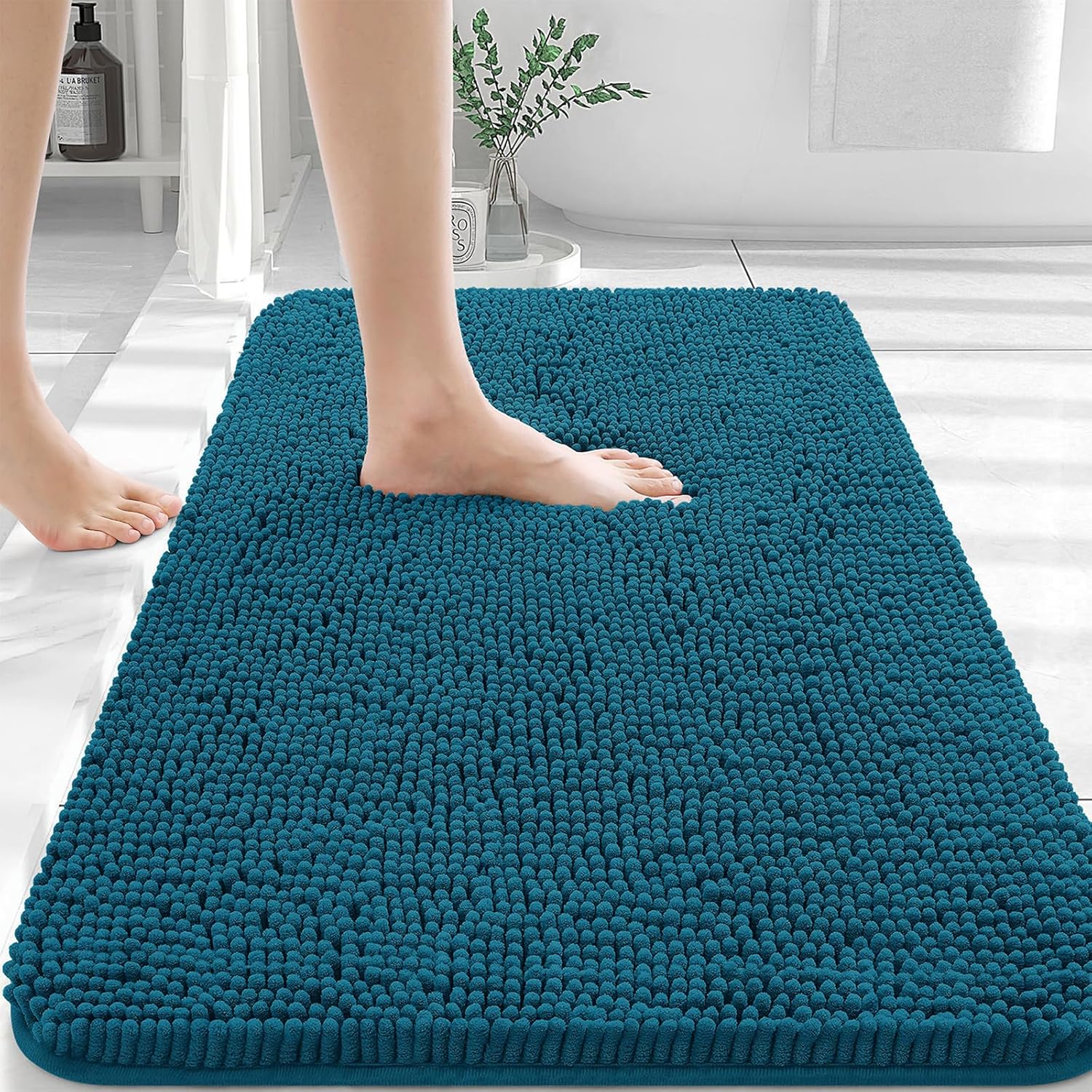 OLANLY Luxe Chenille Bath Mat - Quick Dry & Soft - Decor by Handbags Specialist Headquarter | Available at Handbags Specialist Headquarter