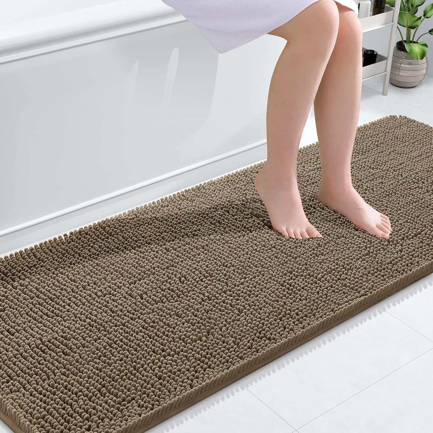 OLANLY Luxe Chenille Bath Mat - Quick Dry & Soft - Decor by Handbags Specialist Headquarter | Available at Handbags Specialist Headquarter