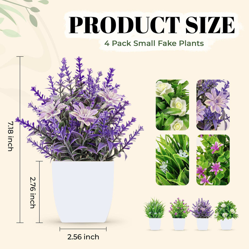 Rose Mini Potted Faux Plants - 2 Pack Decor - Decor by Handbags Specialist Headquarter | Available at Handbags Specialist Headquarter