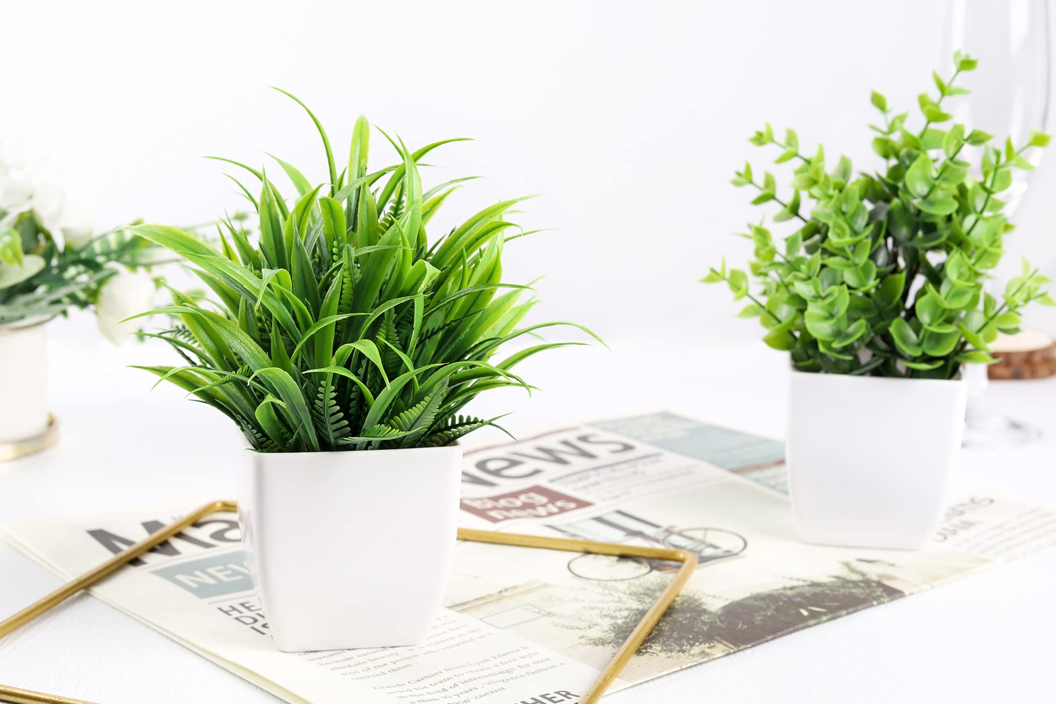 Rose Mini Potted Faux Plants - 2 Pack Decor - Decor by Handbags Specialist Headquarter | Available at Handbags Specialist Headquarter