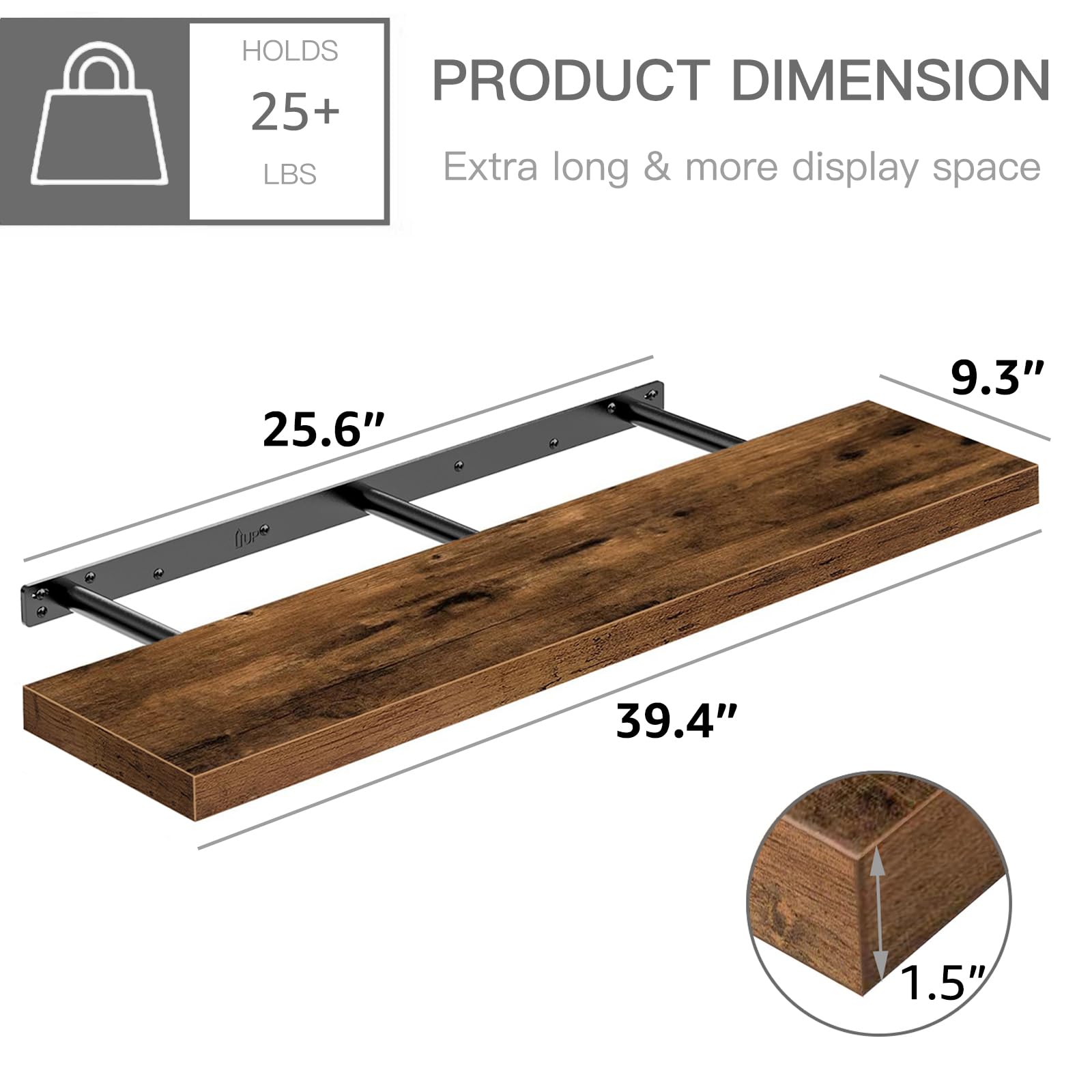 Rustic Farmhouse Shelves (008-40BN) - Decor by Handbags Specialist Headquarter | Available at Handbags Specialist Headquarter