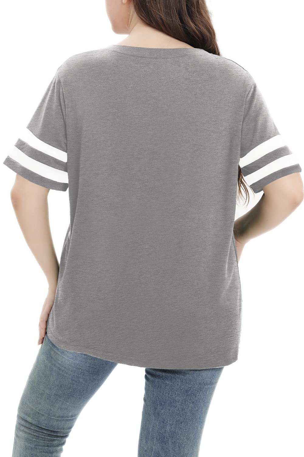 Summer V-Neck Plus Tunic Tee for Women 1X-5X - Woman T-Shirt by Handbags Specialist Headquarter | Available at Handbags Specialist Headquarter